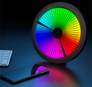 Illustration for article titled Time Passes As an Ever-Changing Rainbow On This Chromatic LED Clock